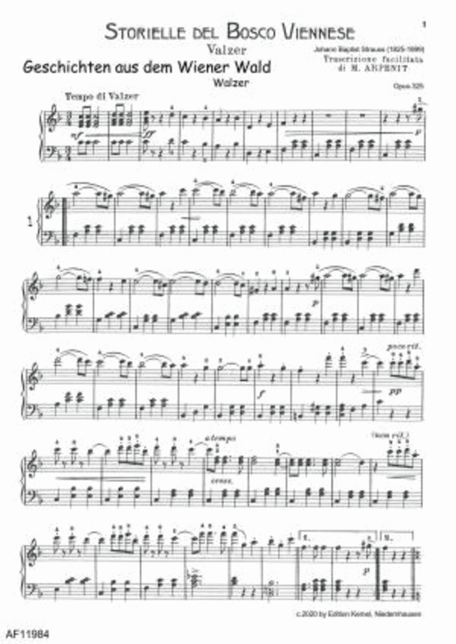 Storielle del bosco viennese Piano Solo scores gallery preview page 1