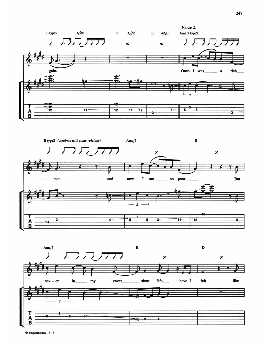 No Expectations Acoustic Guitar scores gallery preview page 3