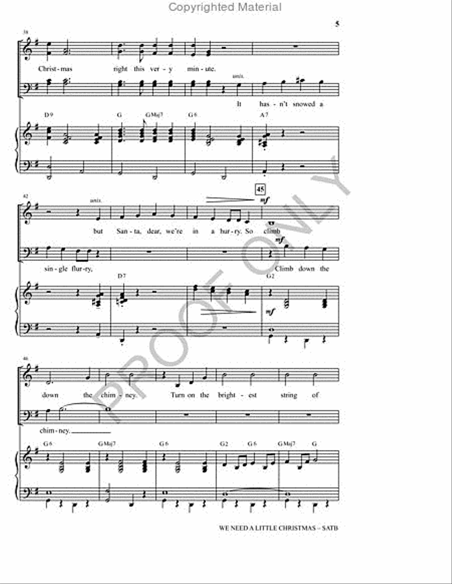 We Need a Little Christmas 4-Part scores gallery preview page 5