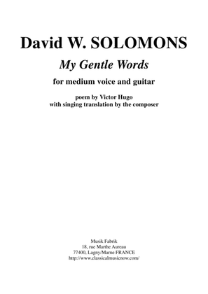 David Warin Solomons: My Gentle Words for alto voice and guitar