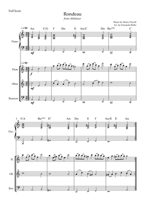 Rondeau (from Abdelazer) for Woodwind Trio and Piano Accompaniment with Chords