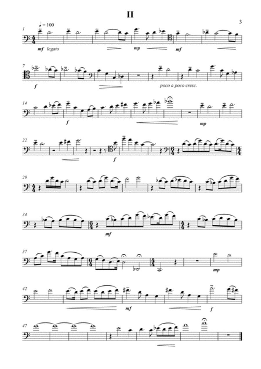 Sonata No. 4 for Cello and Piano, Opus 175 (Cello Part) Piano Accompaniment scores gallery preview page 3