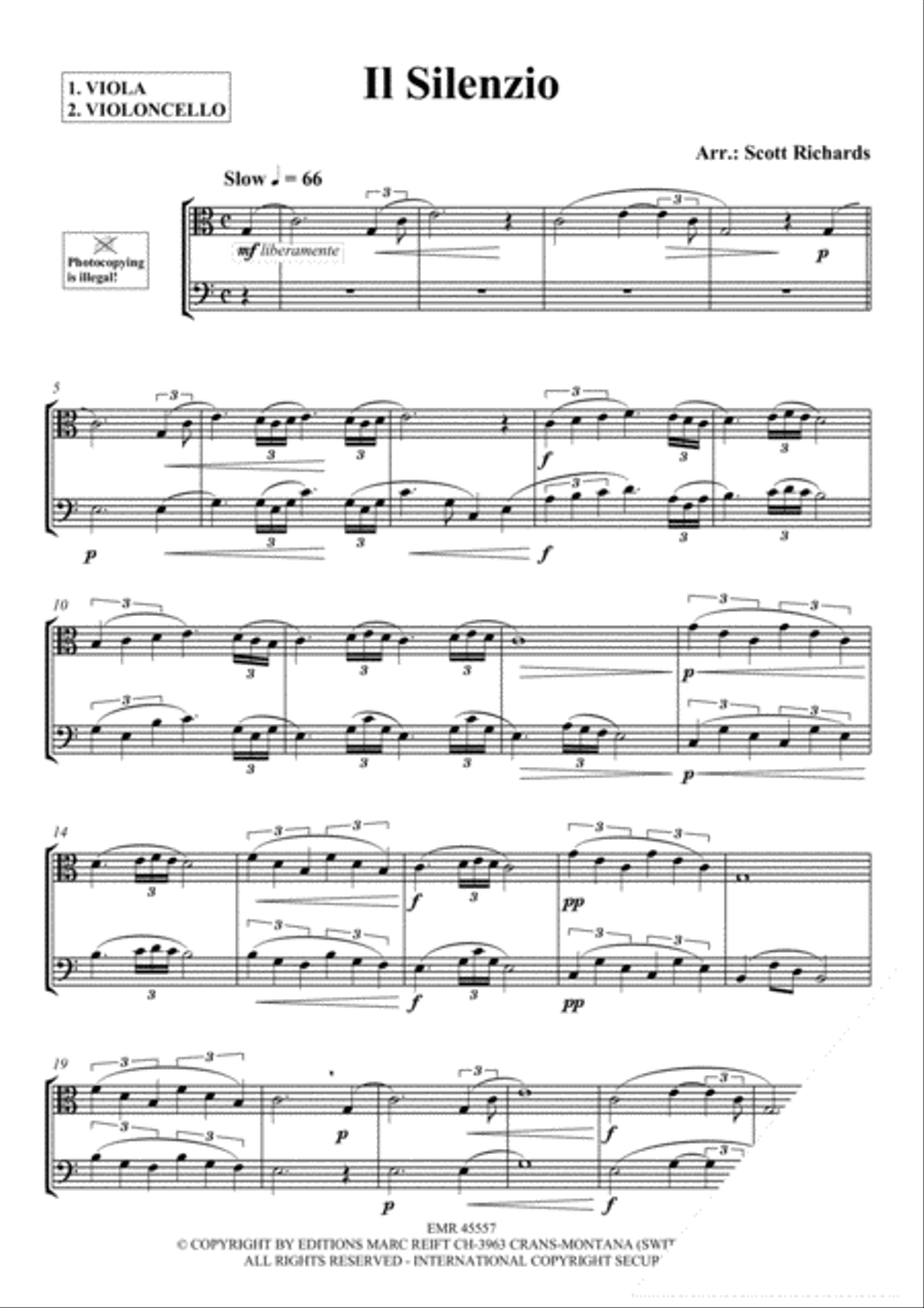 Il Silenzio Cello scores gallery preview page 3