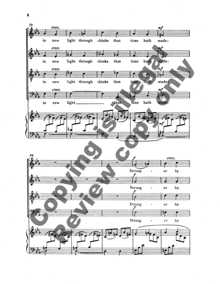 Five Love Songs: 3. Two Worlds (Choral Score)