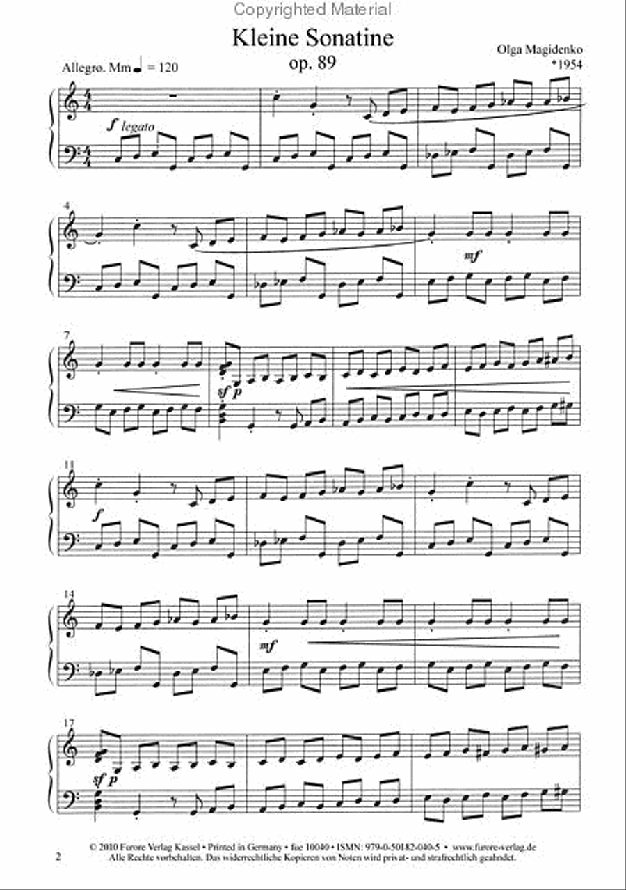 Kleine Sonatine Kleine Sonatine Piano Solo scores gallery preview page 2