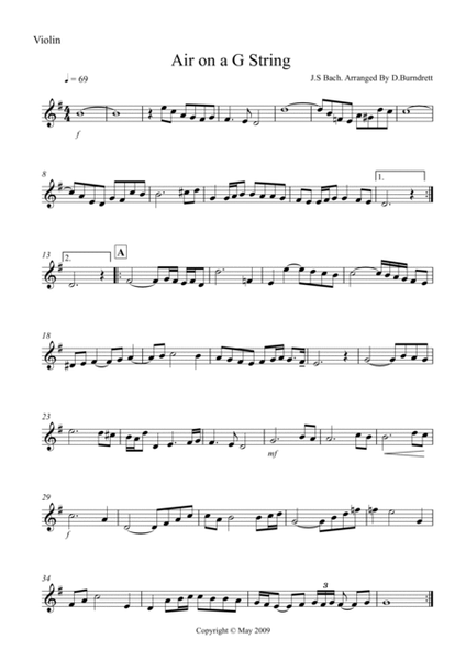 Air On A G String for Violin and Piano image number null