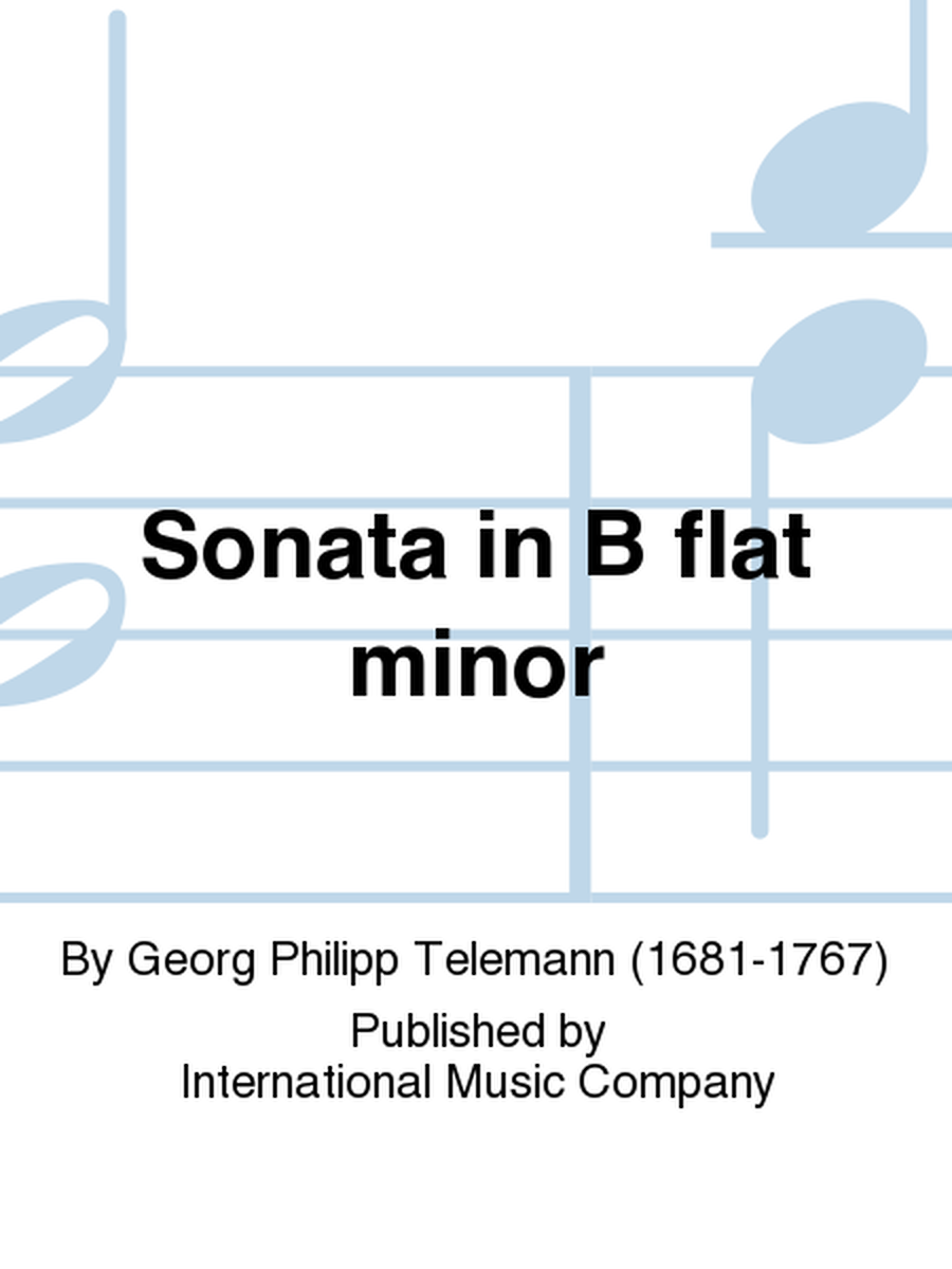 Sonata In B Flat Minor