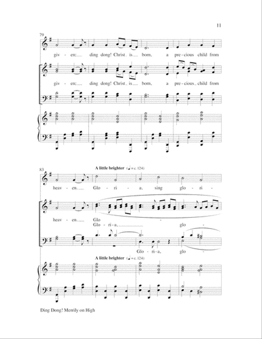 Ding Dong! Merrily on High 4-Part scores gallery preview page 11