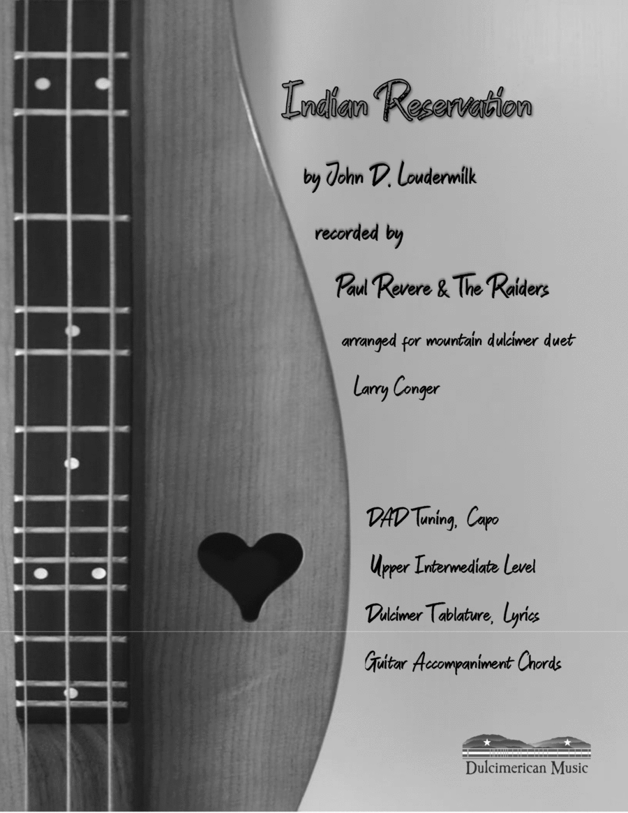 Indian Reservation Dulcimer scores gallery preview page 1