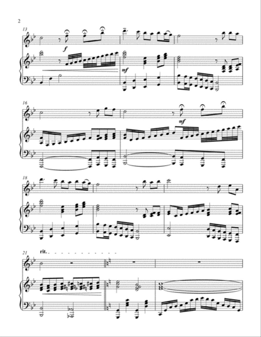 How Great Thou Art (treble C instrument solo) Piccolo scores gallery preview page 3