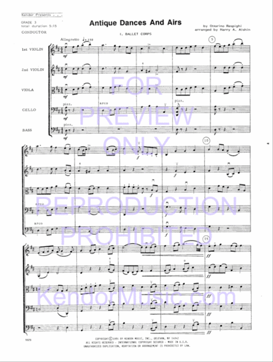 Antique Dances And Airs Antique Dances And Airs String Orchestra scores gallery preview page 4