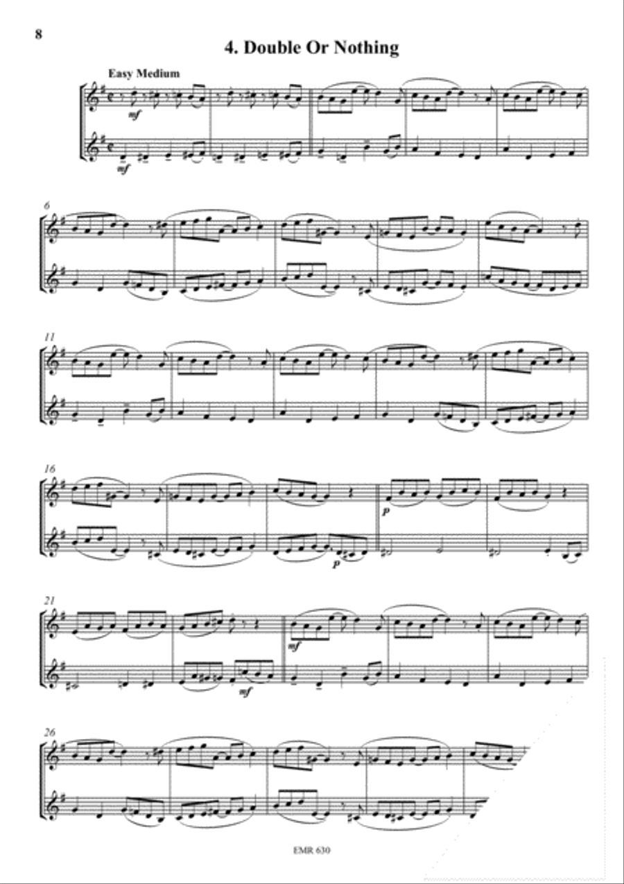 8 Happy Pieces Trombone Duet scores gallery preview page 6