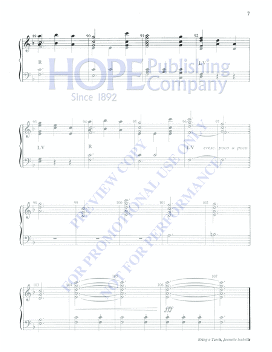 Bring a Torch, Jeanette Isabella 3-Octaves scores gallery preview page 7