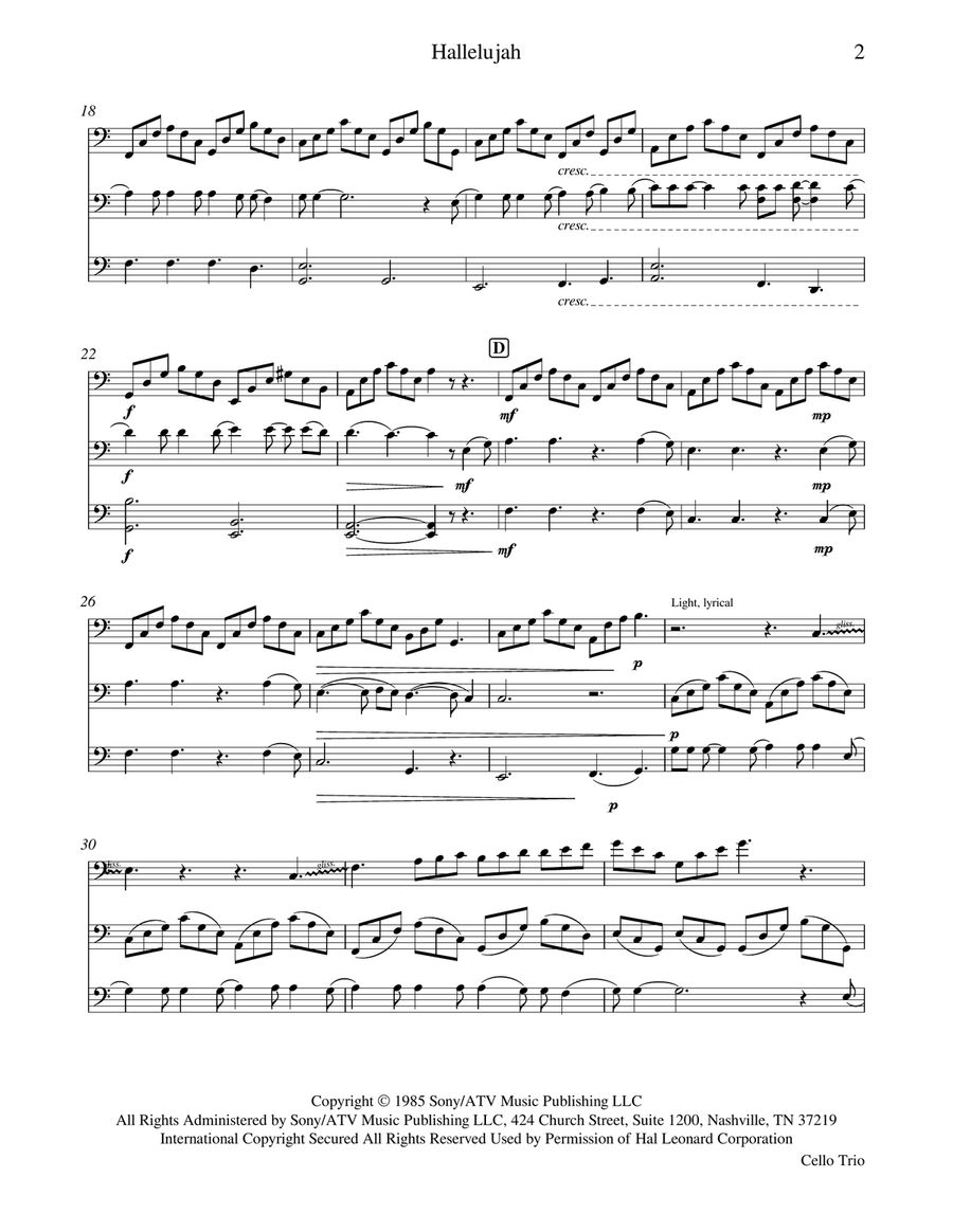 Hallelujah String Orchestra scores gallery preview page 2