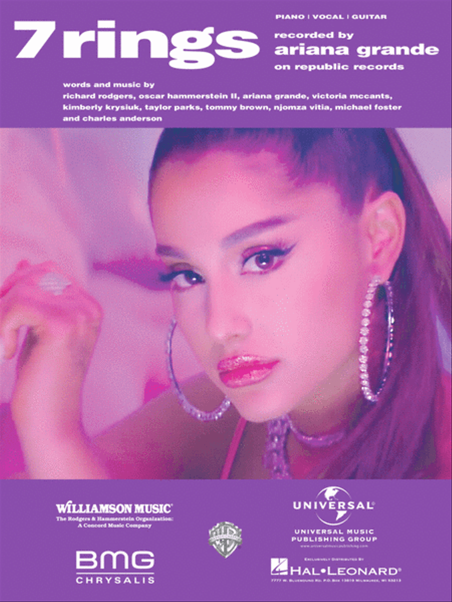 7 Rings Piano, Vocal, Guitar scores gallery preview page 1