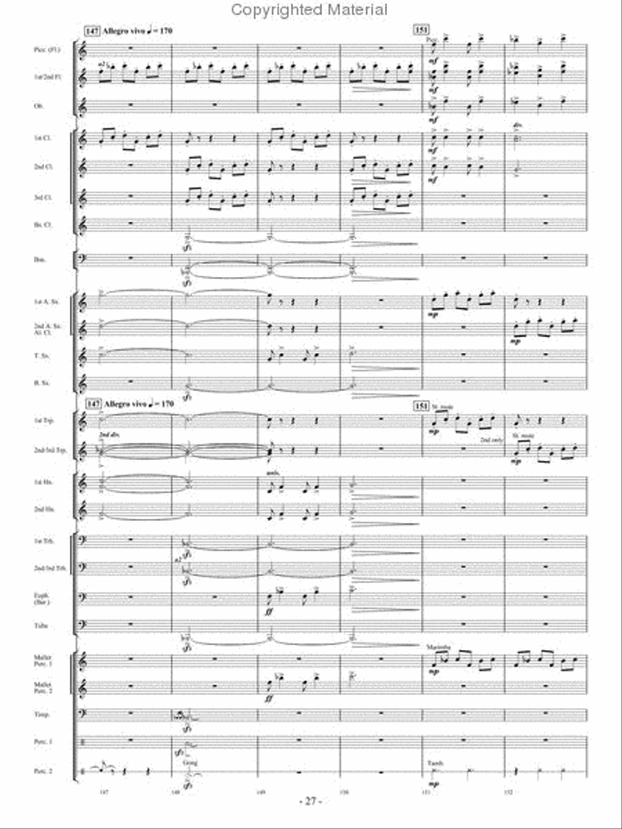 Beyond the Breaking Tides Concert Band scores gallery preview page 26