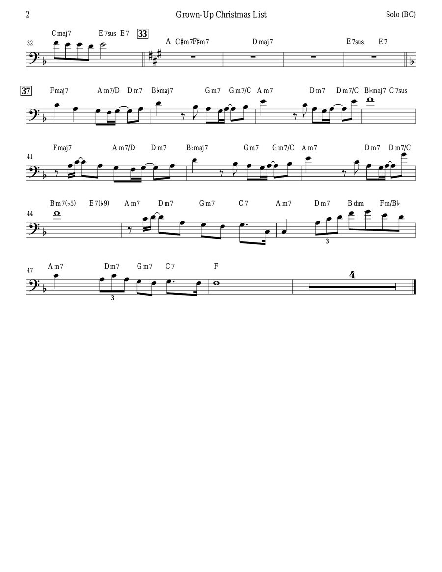 Grown-Up Christmas List Piano scores gallery preview page 2
