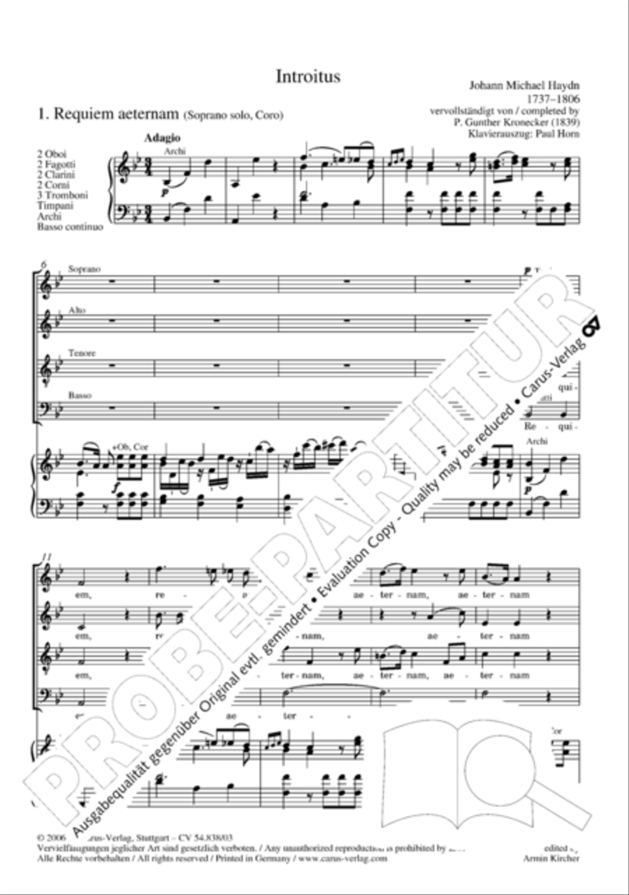 Requiem in B 4-Part scores gallery preview page 6