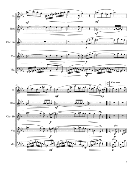 Souvenirs (Quintette, 3rd movement.) Clarinet - Digital Sheet Music