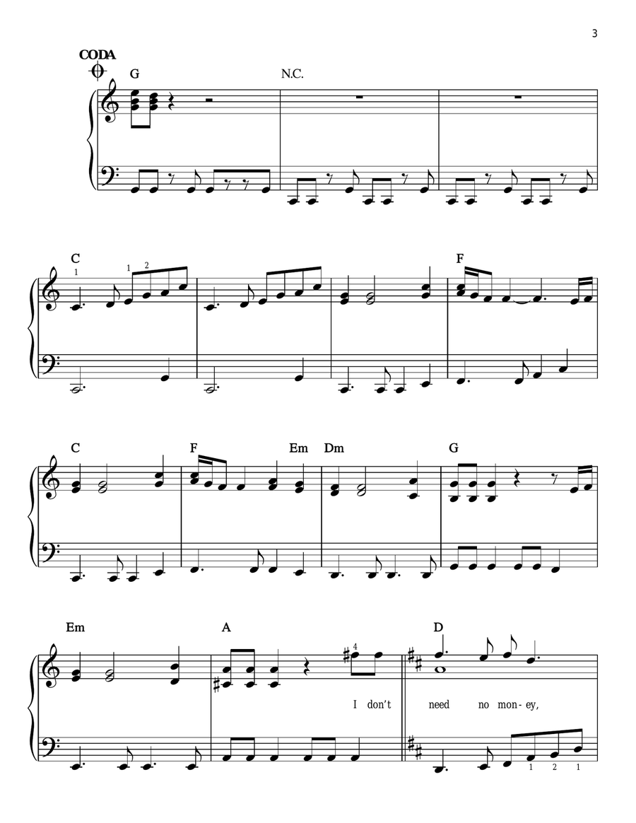 My Girl Easy Piano scores gallery preview page 3