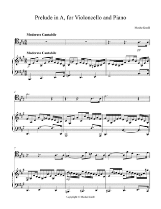 Prelude in A for Violoncello and Piano