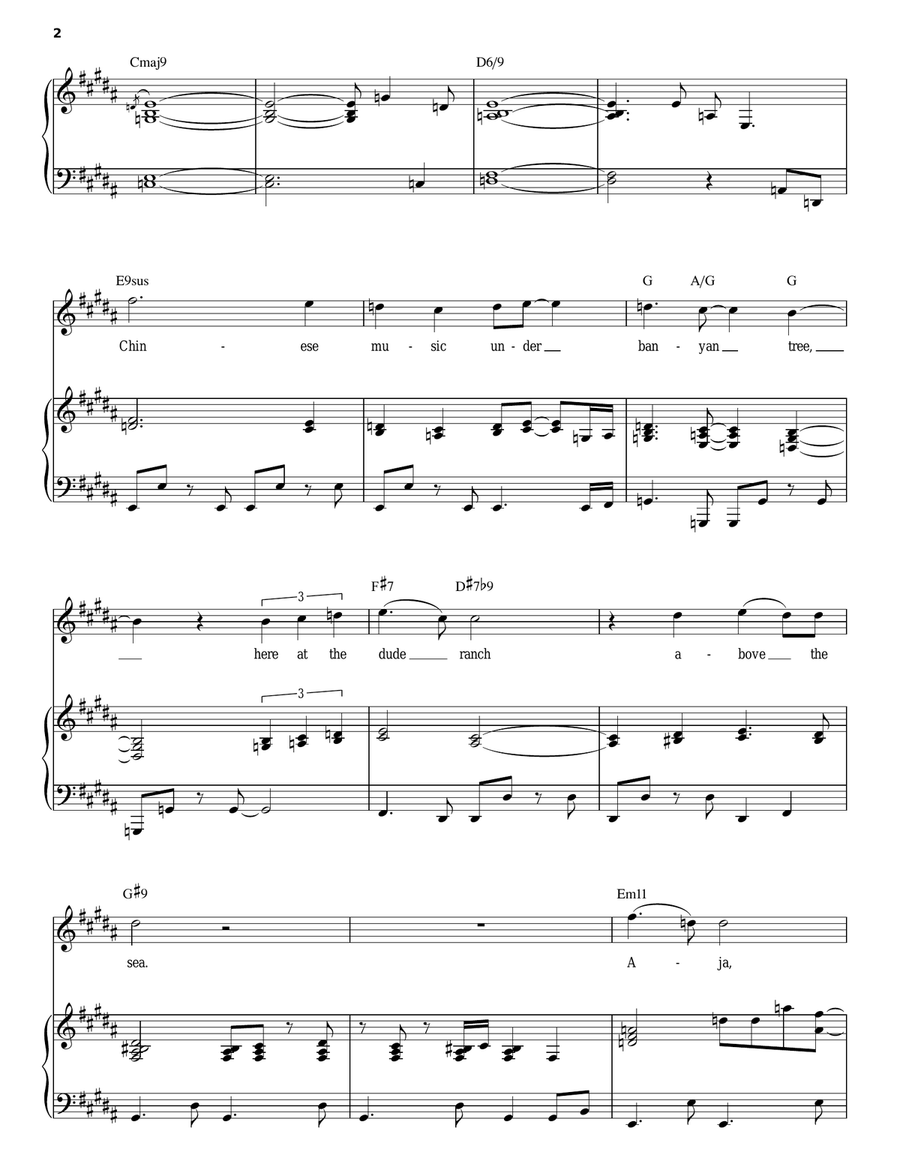 Aja Aja Piano, Vocal scores gallery preview page 2