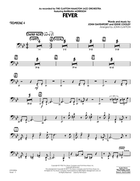 Fever (Key: G min) - Trombone 4