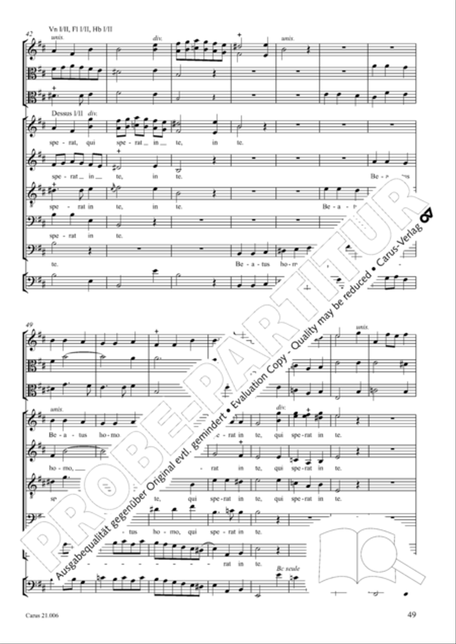 Quam dilecta tabernacula Men's Choir scores gallery preview page 50