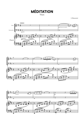 Jules Massenet - Thaïs Meditation (for Oboe, Cello and Piano)