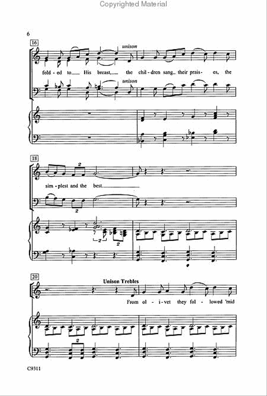 Hosanna, Loud Hosanna 4-Part scores gallery preview page 3