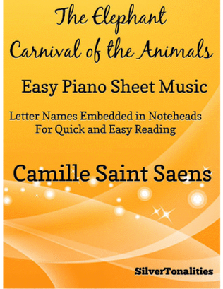 Book cover for The Elephant Carnival of the Animals Easy Piano Sheet Music