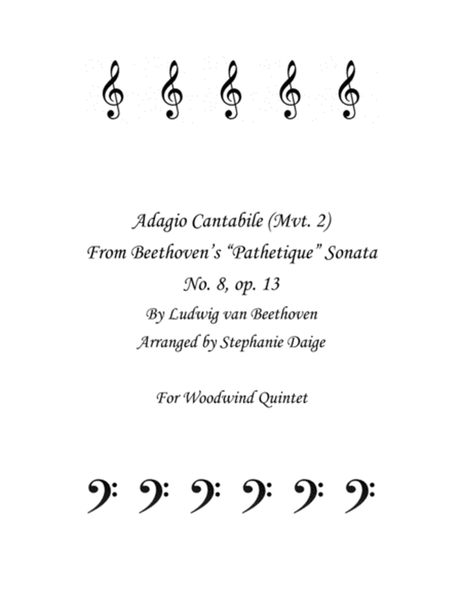 Adagio Cantible from Beethoven's Pathetique Sonata for Woodwind Quintet image number null