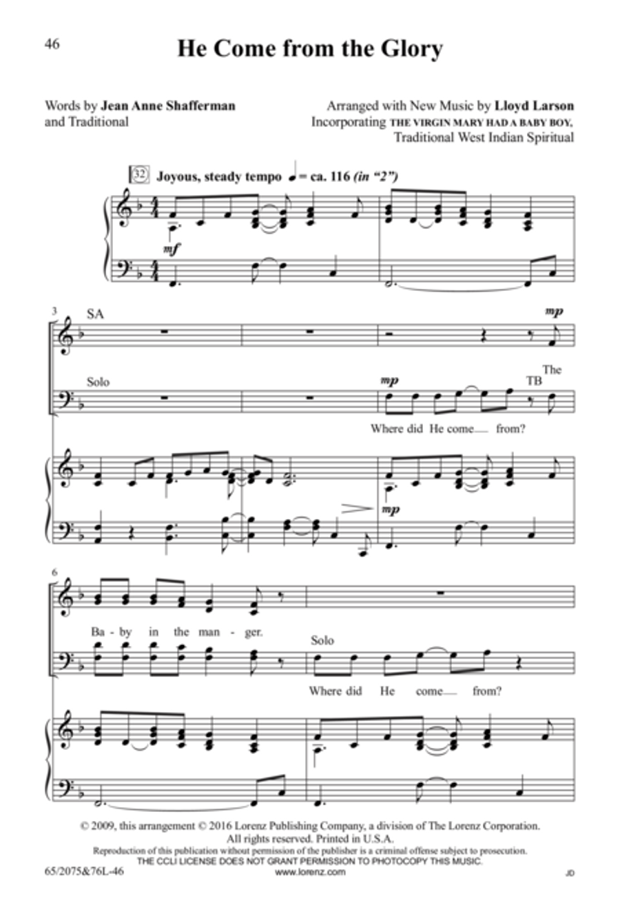 Morning Star - SATB Score with Performance CD 4-Part scores gallery preview page 19