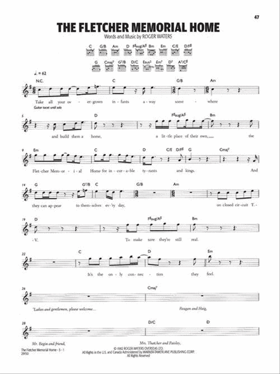 Pink Floyd - Ultimate Guitar Play-Along Guitar Tablature scores gallery preview page 6