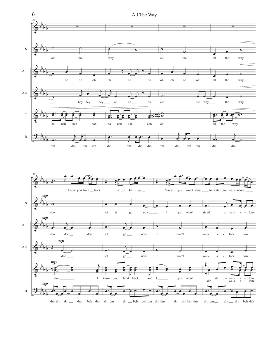 All The Way 4-Part scores gallery preview page 6