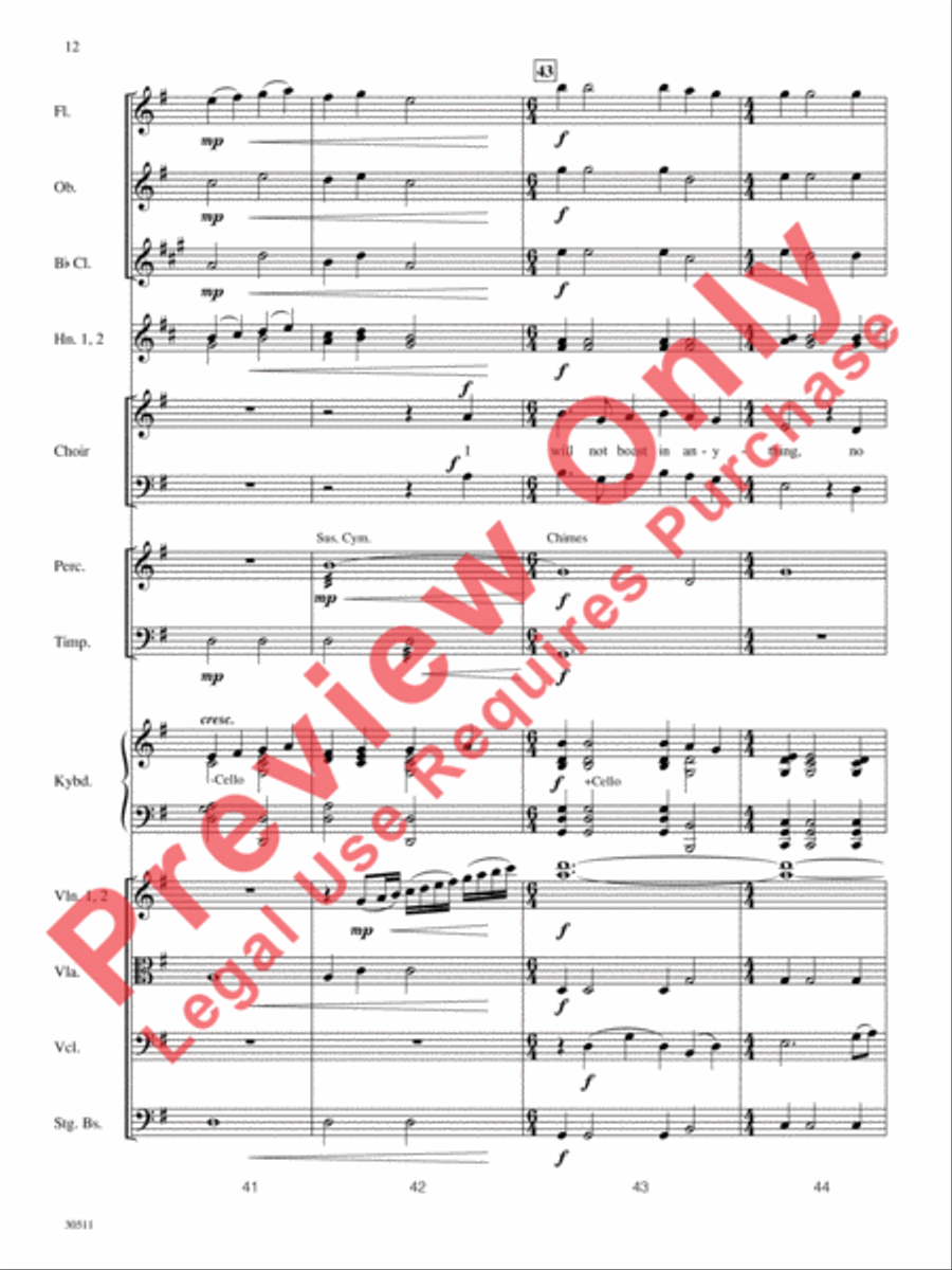 How Deep the Father's Love for Us Choir scores gallery preview page 13