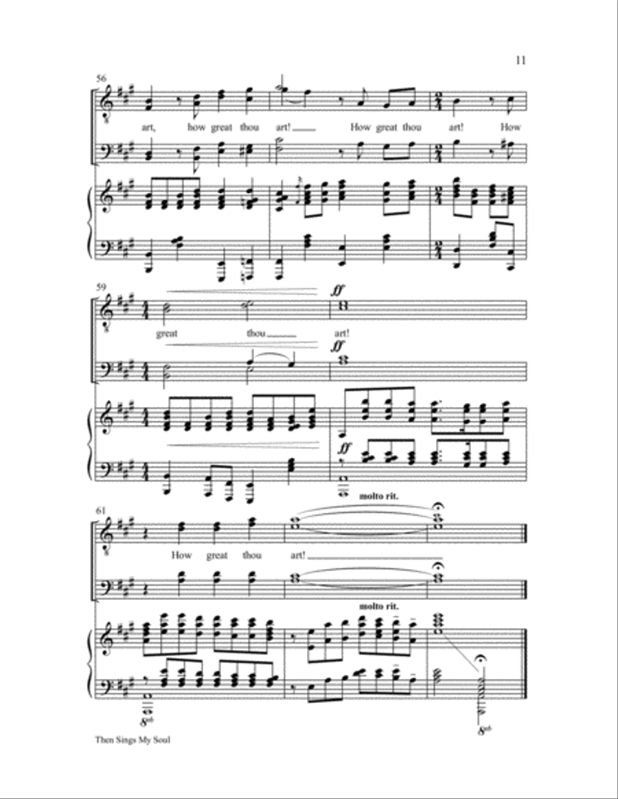 Then Sings My Soul (How Great Thou Art) Choir scores gallery preview page 11