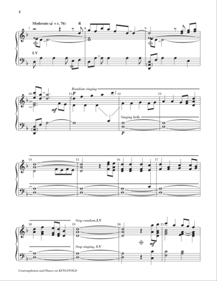 Contemplation and Dance on KINGSFOLD Handbell Choir scores gallery preview page 4