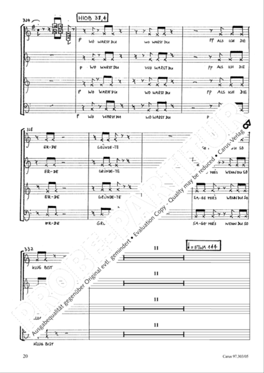 Wir sind ein Teil der Erde ... 1996 4-Part scores gallery preview page 21