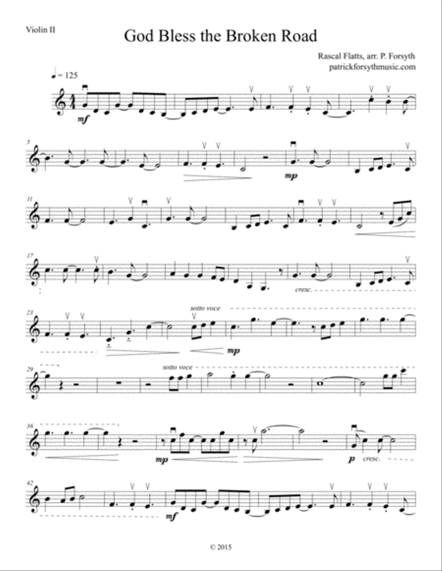 Bless The Broken Road String Quartet scores gallery preview page 4