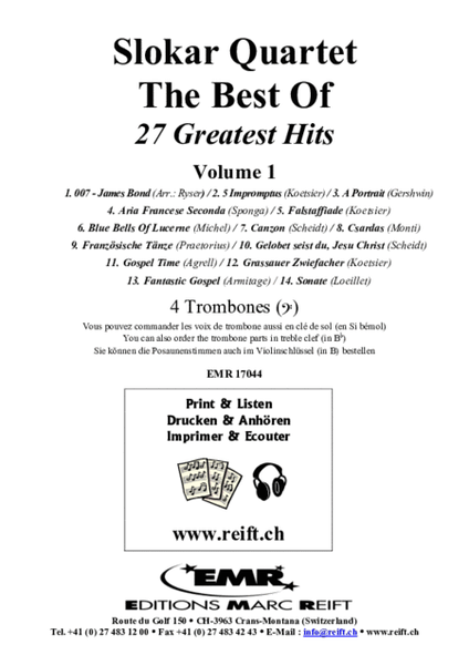 Slokar Quartet - The Best Of - 27 Greatest Hits Volume 1 image number null