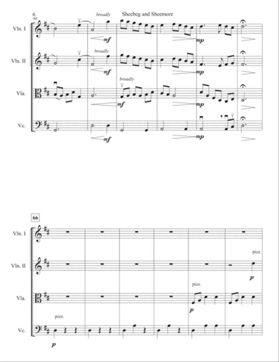 Sheebeg and Sheemore String Quartet scores gallery preview page 6