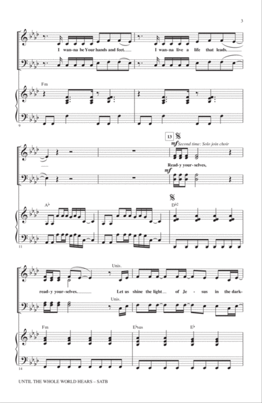 Until The Whole World Hears 4-Part scores gallery preview page 2