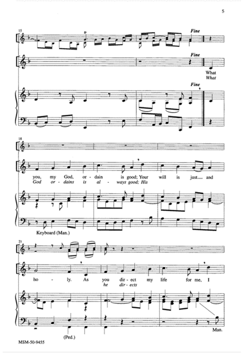 What You, My God, Ordain Is Good (Downloadable Choral Score)