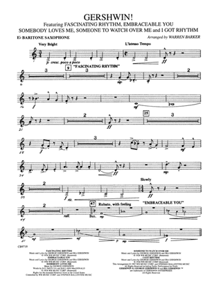 Gershwin! (Medley): E-flat Baritone Saxophone