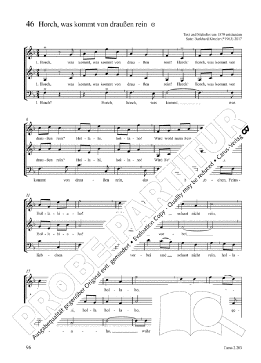 Loreley. Folk songs for choir (Loreley. Volkslieder fur Chor) Choir scores gallery preview page 102