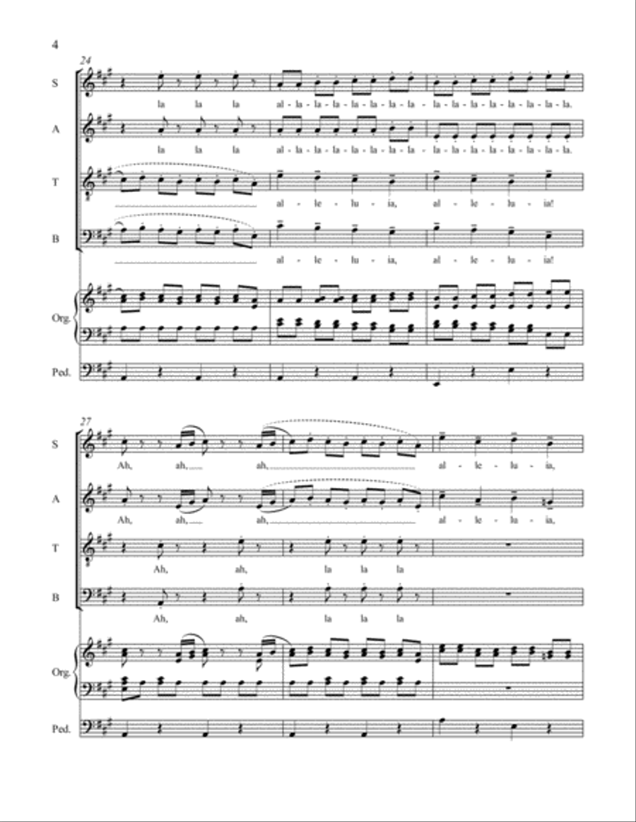 A Sacred Place: 3. Alleluia! Amen! 4-Part scores gallery preview page 5