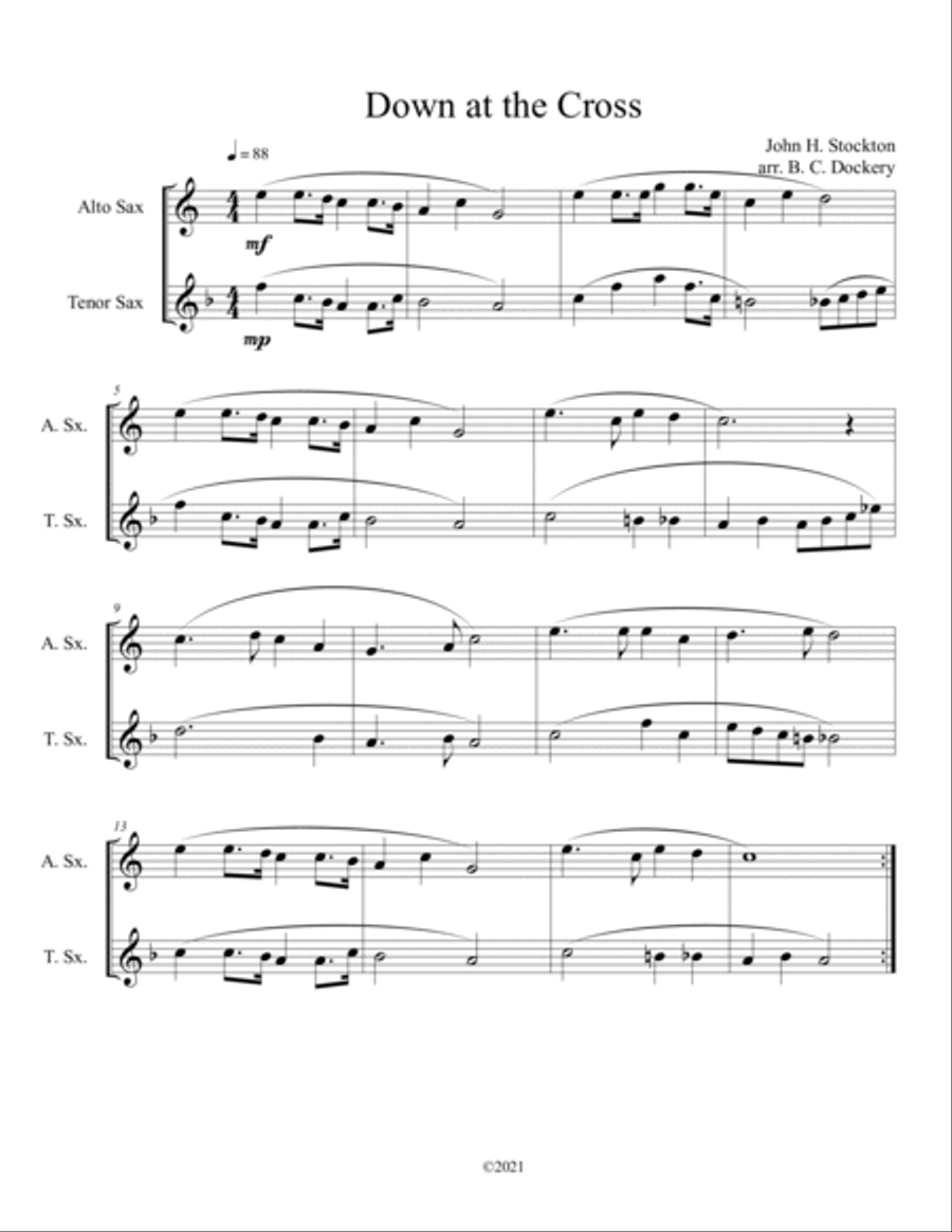 10 Easter Duets for Alto and Tenor Sax - Volume 2 Woodwind Duet scores gallery preview page 4