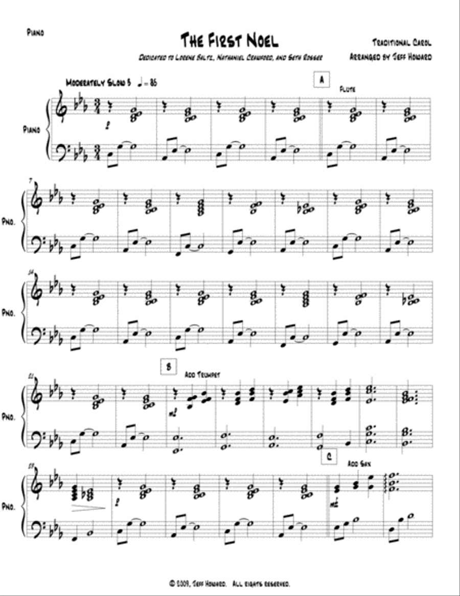 The First Noel The First Noel Large Ensemble scores gallery preview page 5