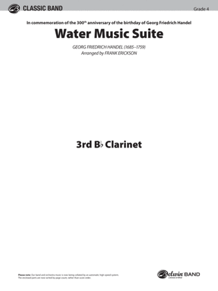 Water Music Suite: 3rd B-flat Clarinet